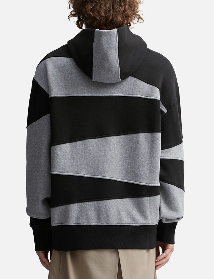 Shop Kenzo Dazzle Stripe Oversized Hooded Sweatshirt In Black