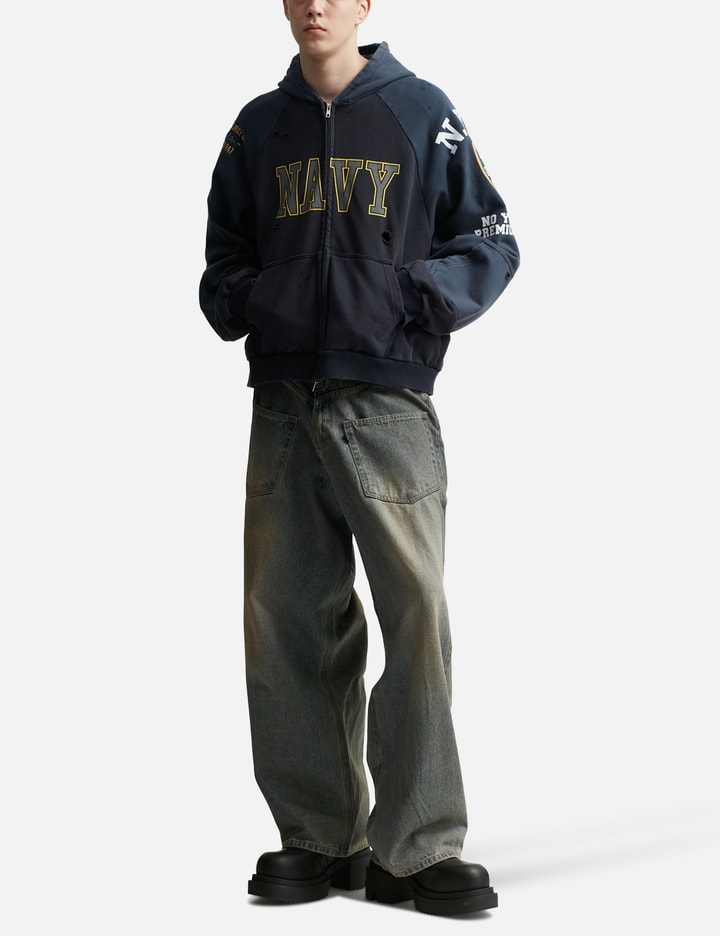 Reconstructed Folded Zip Hoodie Placeholder Image