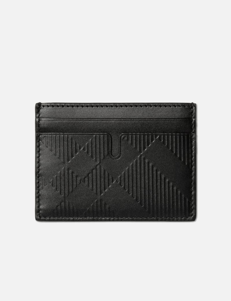 Embossed Logo Leather Card Holder