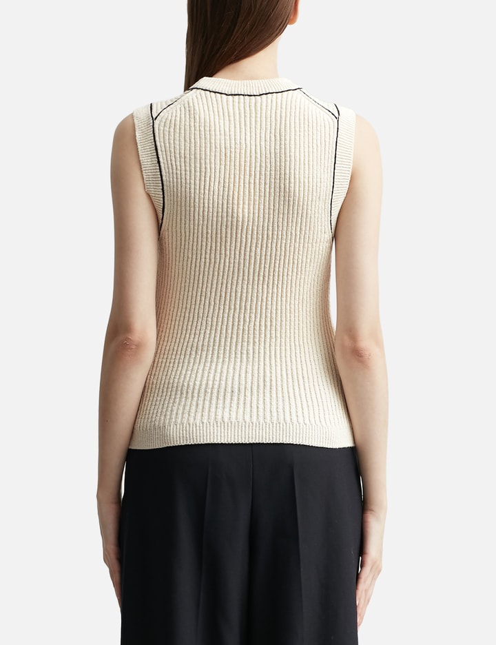 RIBBED SLEEVELESS SWEATER Placeholder Image