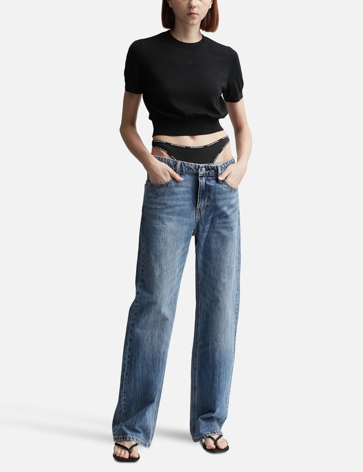 Mid-rise Jeans With Pre-styled Logo Brief Placeholder Image