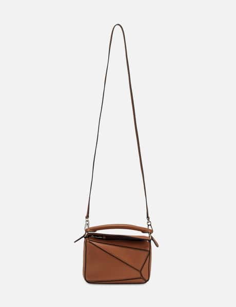 Puzzle Large Leather Shoulder Bag in Brown - Loewe