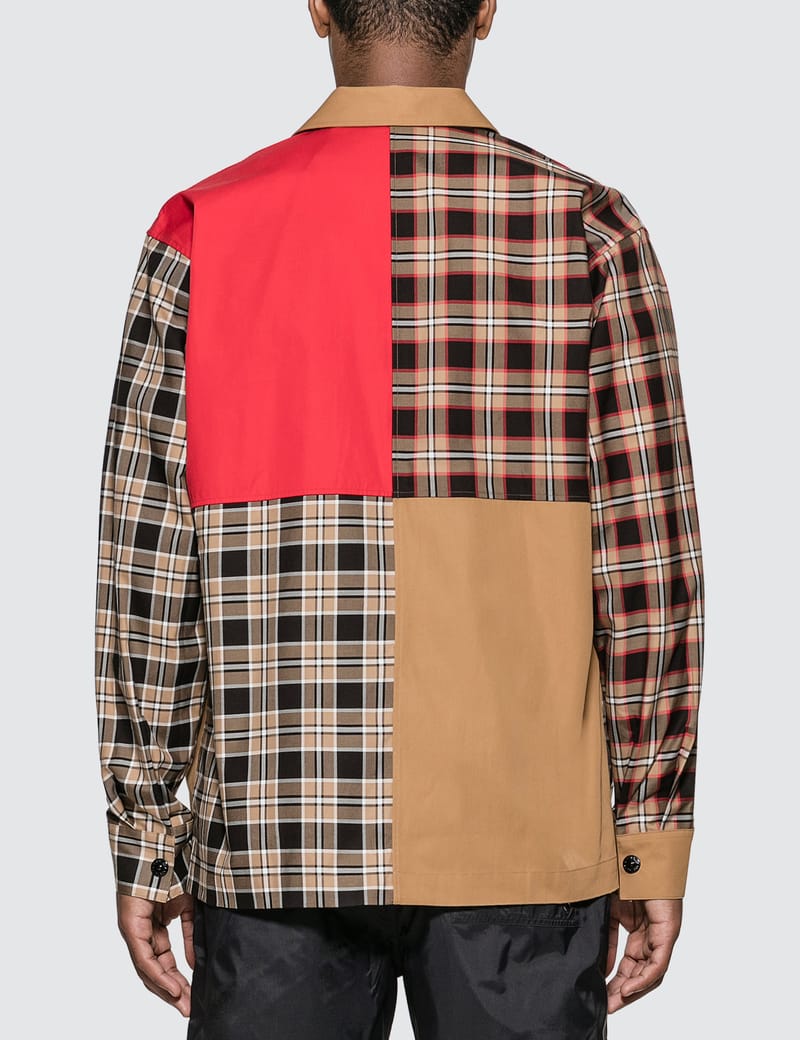 burberry color block shirt