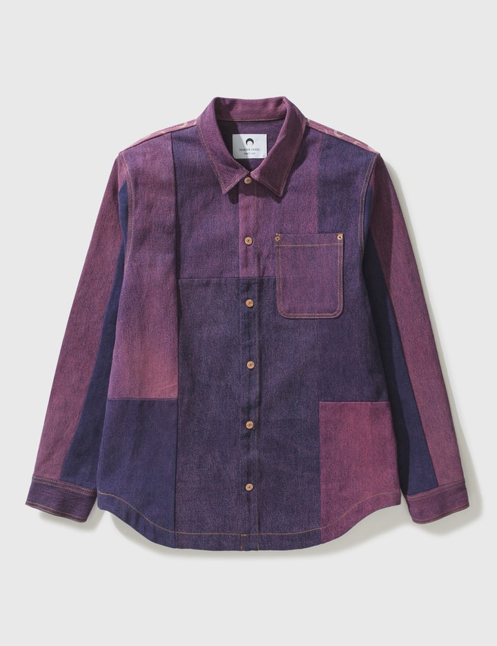 Unisex Pink-tones Denim Overshirt Placeholder Image