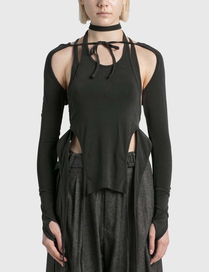 Layered Halter With Hooded Sleeve Placeholder Image