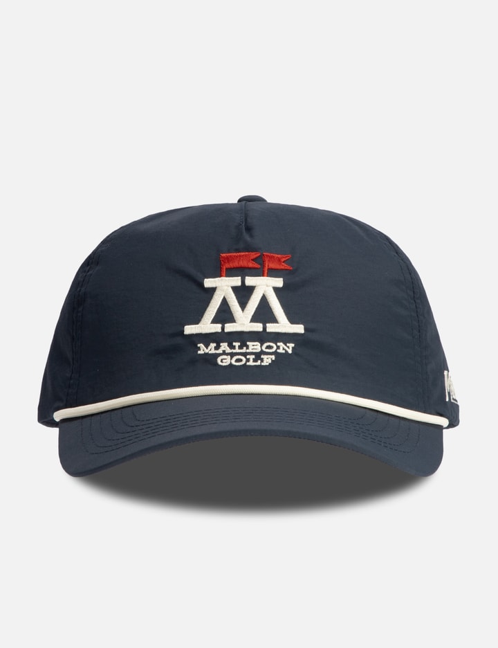 Malbon Golf Flag Seekers Rope Hat In Black