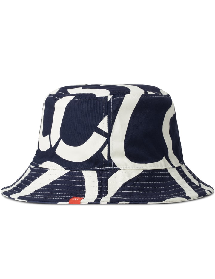 White/Navy Broken Lines Bucket Hat Placeholder Image