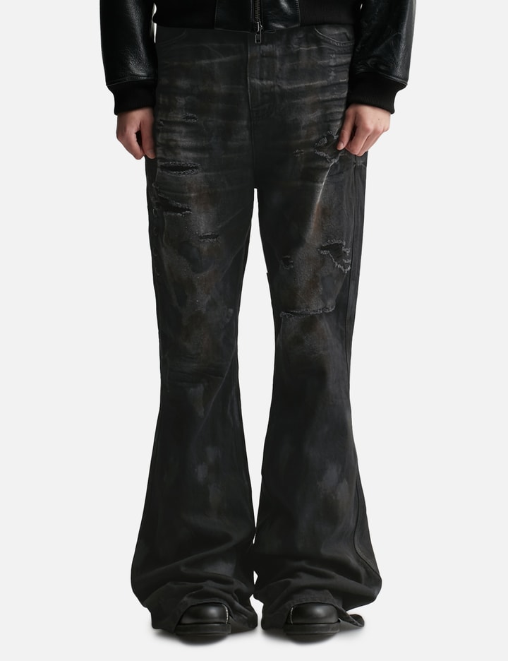 Mud Destroyed Wide Flare Jeans Placeholder Image