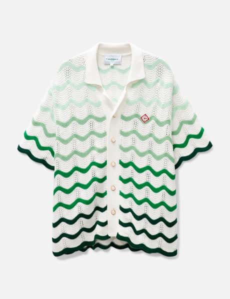 Casablanca Wavy Gradient Crochet Shirt