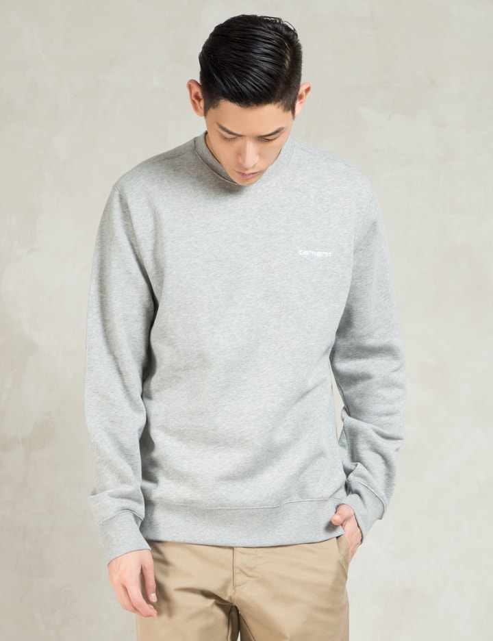 Grey Heather/White Script Embroidery Sweat Placeholder Image