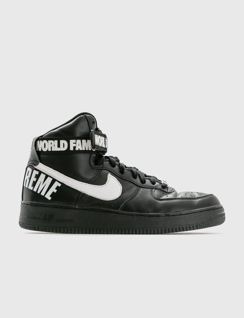 supreme air force 1 black and white