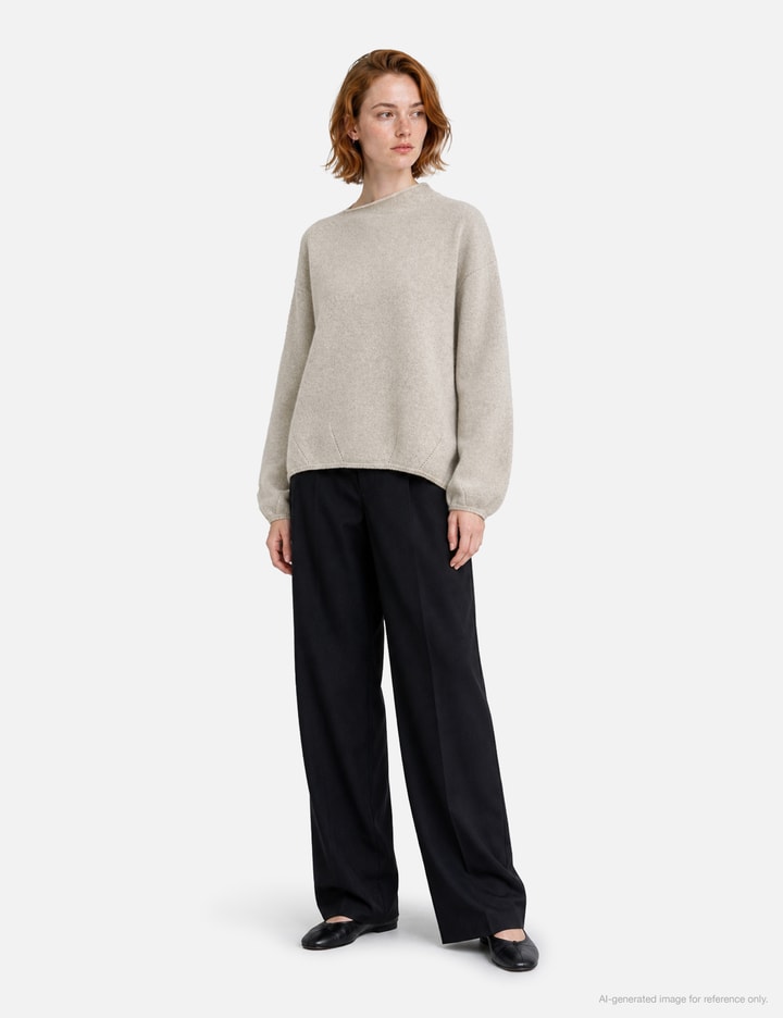 Moondal Oblique Neck Knit In Beige