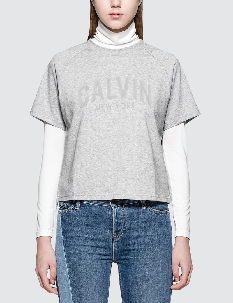 calvin klein raglan polo shirt