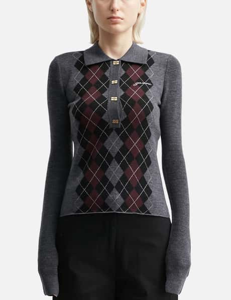 Ganni Knitted Polo Shirt