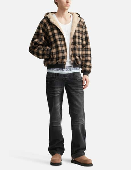 Plaid Shearling Hoodie view 14