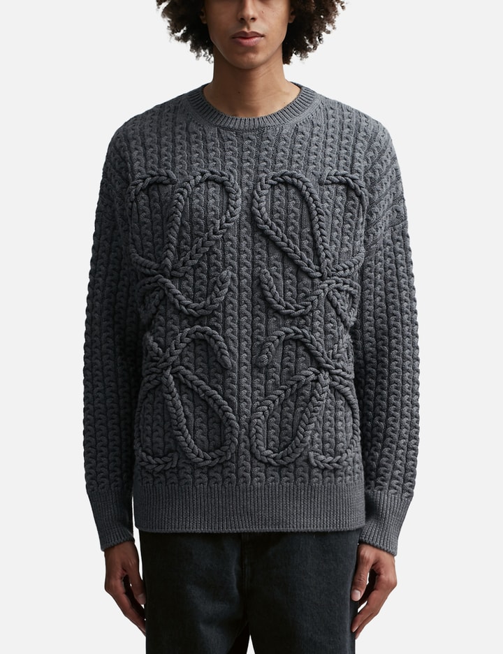 Shop Loewe Wool Sweater In Grey