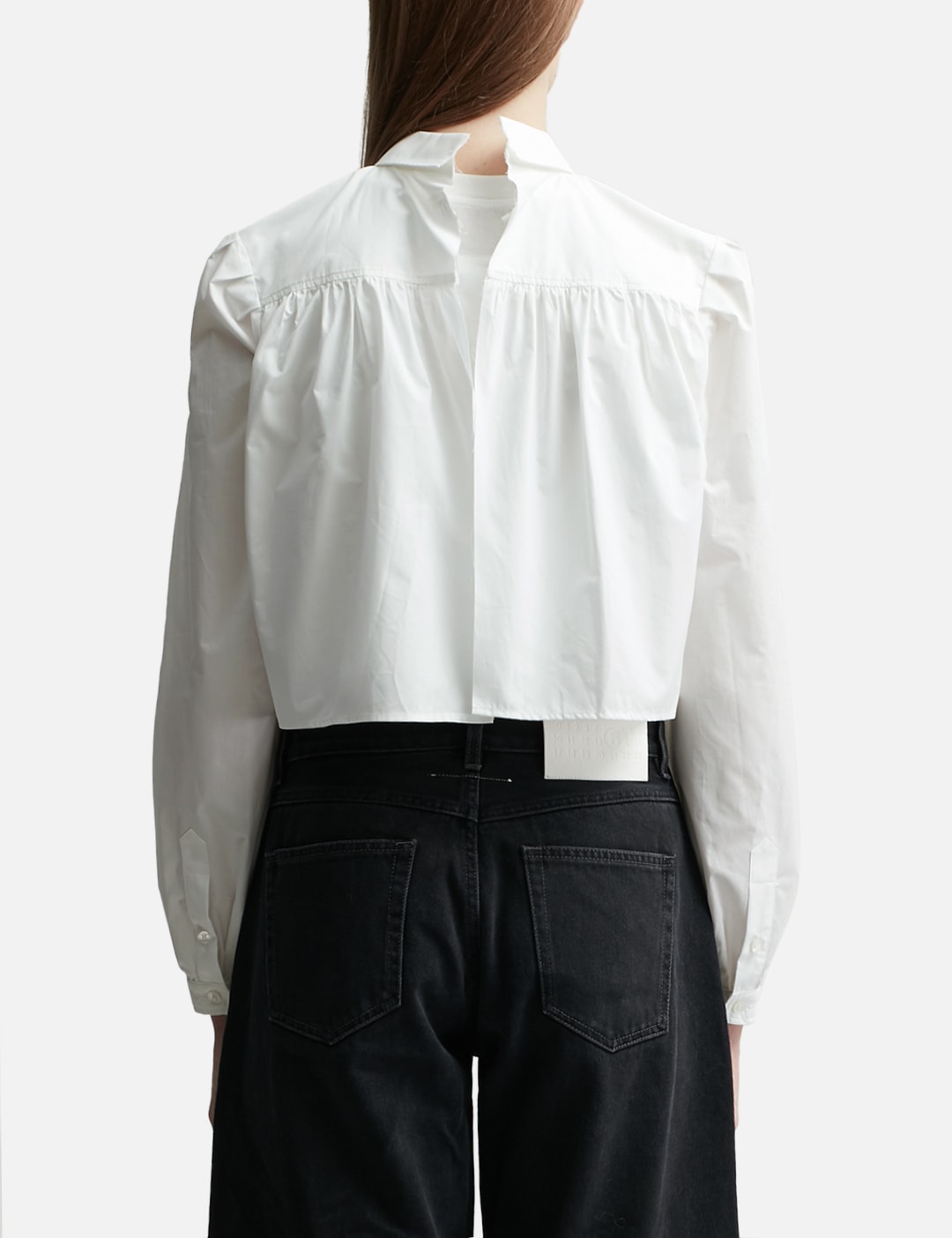 Poplin Destructured Cropped Shirt view 12