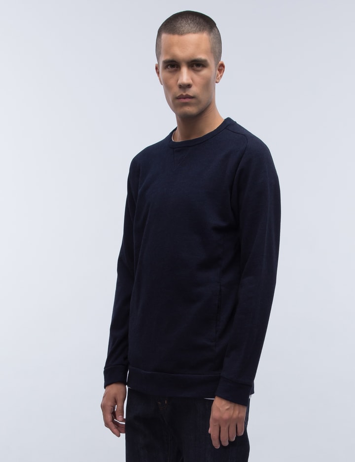 Mod Indigo Yarn Dyed Crewneck Sweatshirt Placeholder Image