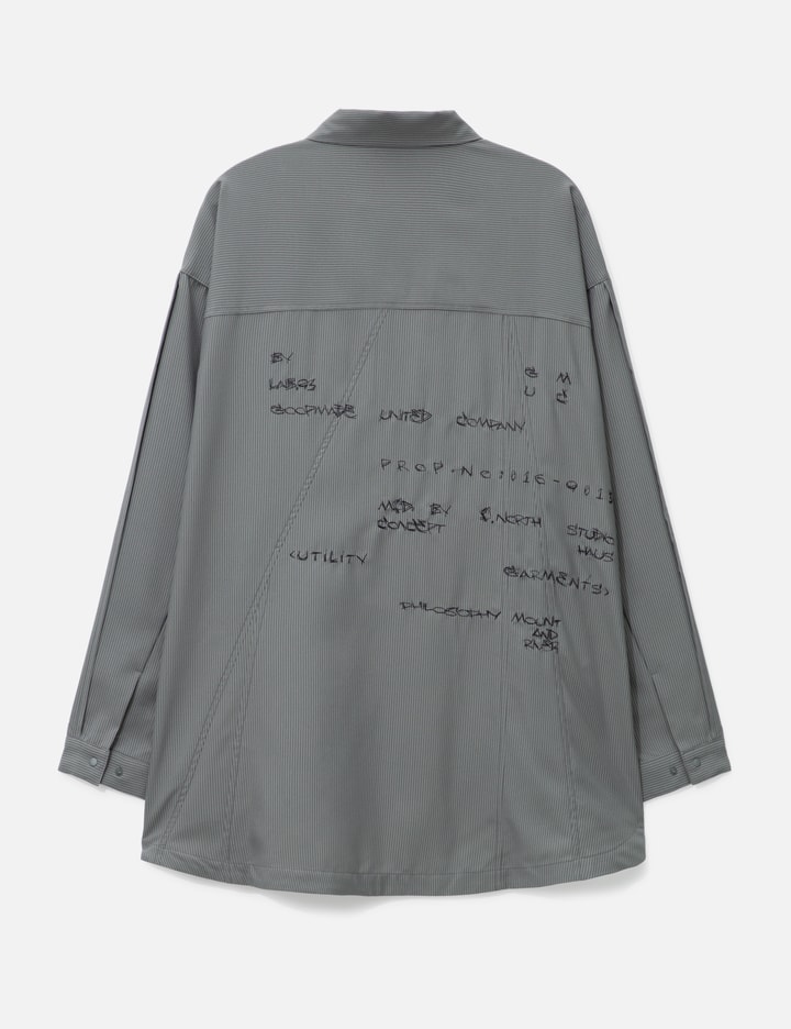 Goopimade “ma-z3” Mode Architekt Embroidered Shirt In Grey