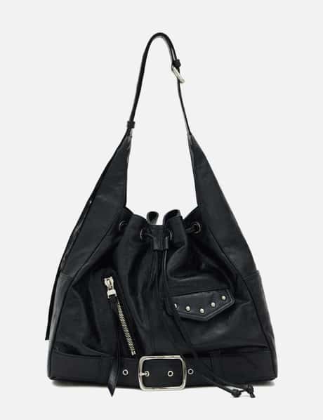 DEINET Stud Belted Bucket Bag