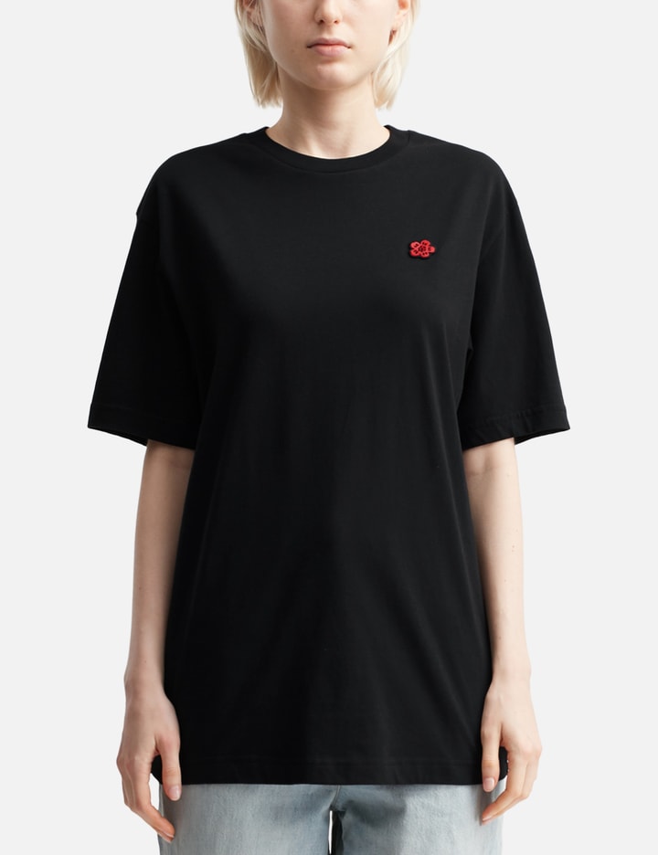'Boke Flower' Embroidered T-shirt in Cotton Placeholder Image