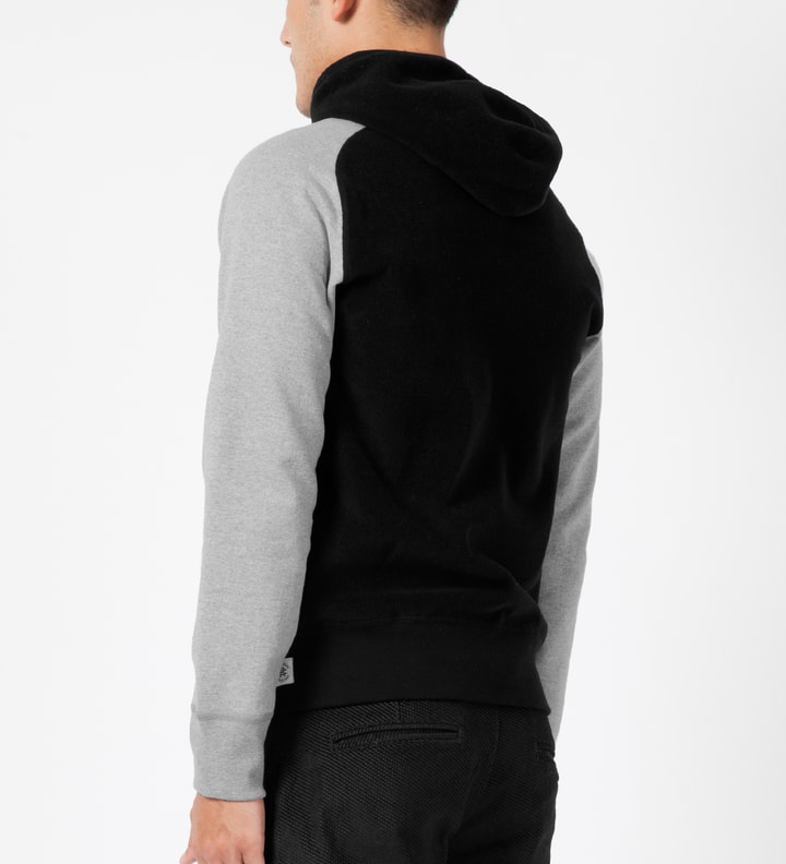 Black/Heather Grey RC-3266 Polartec L/S Zip Front Hoodie Placeholder Image