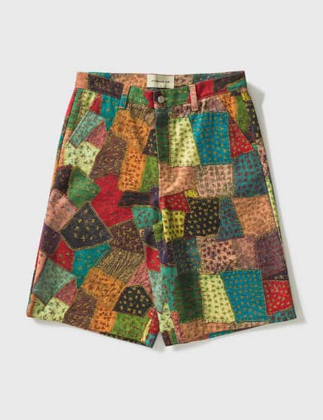 Andersson Bell Patchwork Printed Cotton Shorts