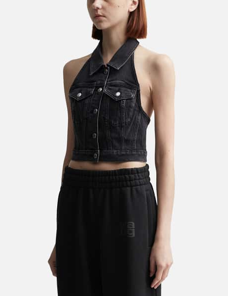 Halter Top In Comfort Stretch Denim view 7