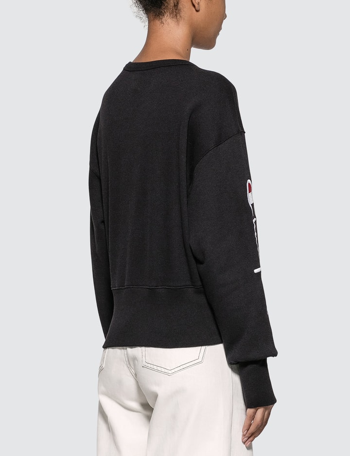 Big Sleeve Script Cropped Sweatshirt Placeholder Image