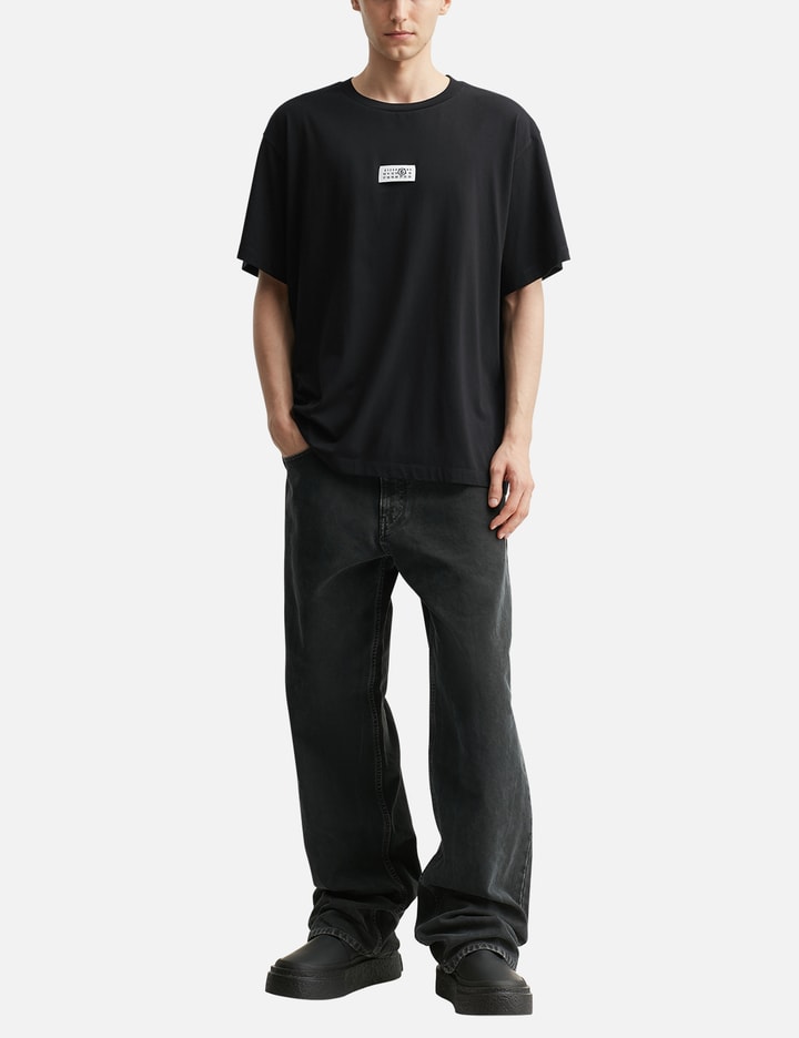 Mm6 Maison Margiela Numeric Patch Crewneck T-shirt In Black