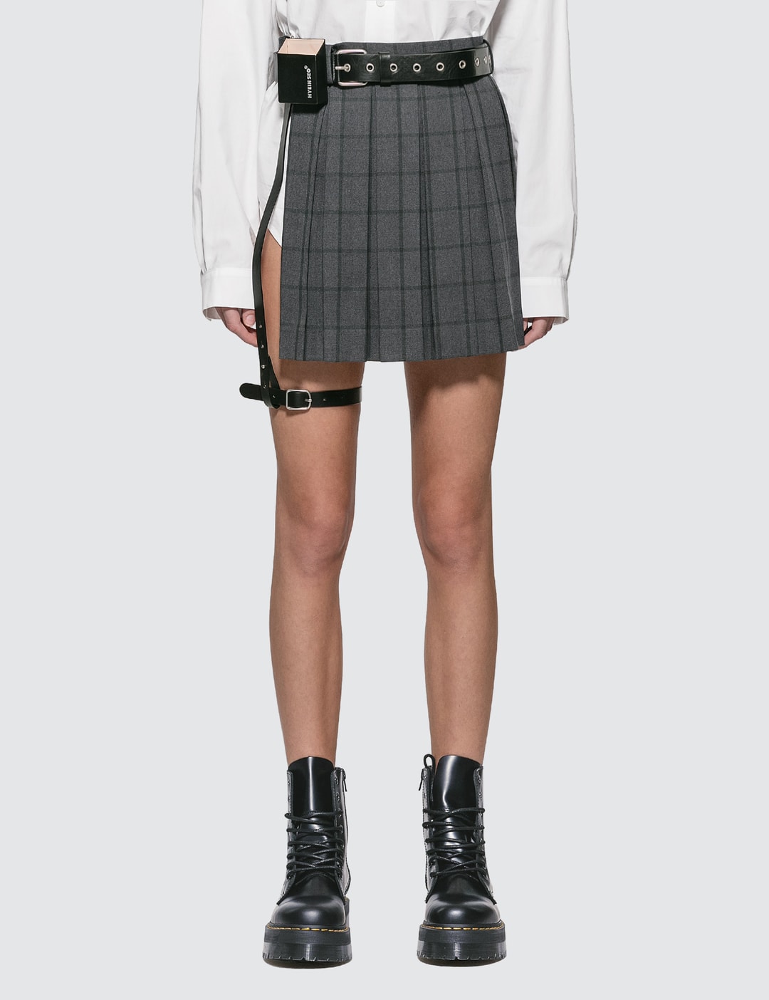 Hyein Seo - Pleated Skirt With Leather Belt | HBX Hyein Seo - Pleated Skirt With Leather Belt | HBX