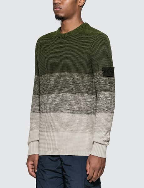 Stone Island Shadow Project - Gradient Knit Crewneck Sweater | HBX 