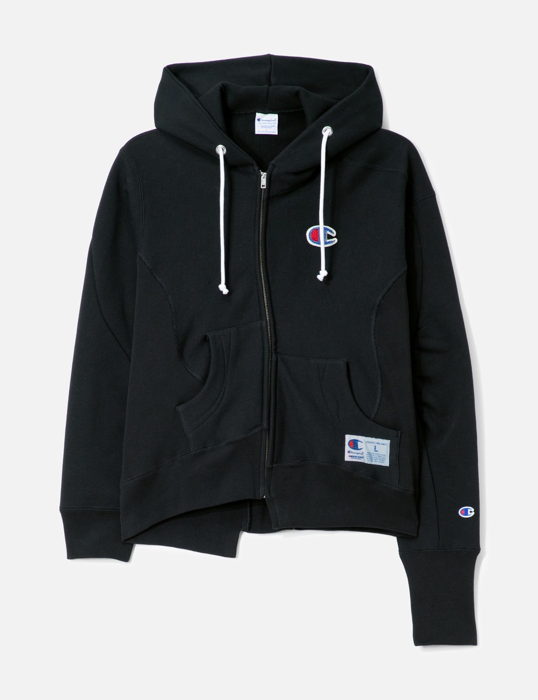 Undercover X Champion UC2E1802-1 Curved Zip-Up Hoodie