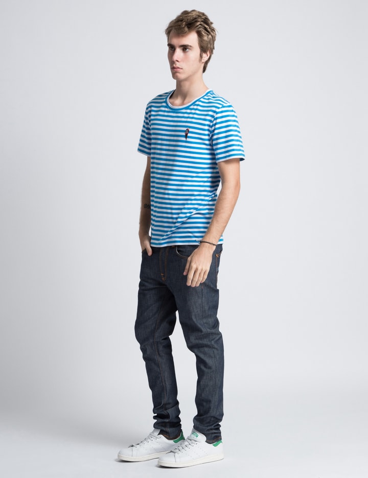 Navy/White Striped T-Shirt Placeholder Image