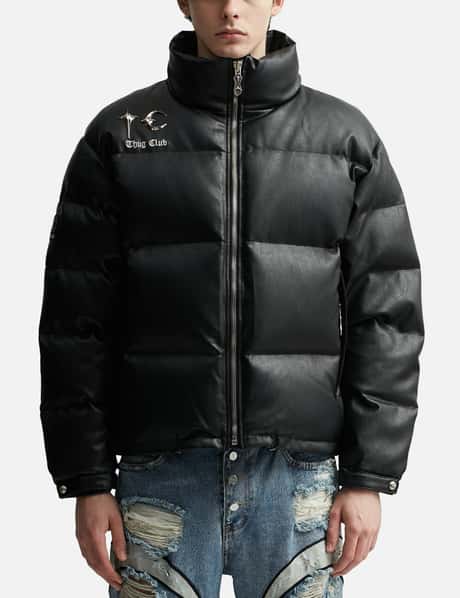 サグクラブ - TC Leather Puffer Jacket | HBX