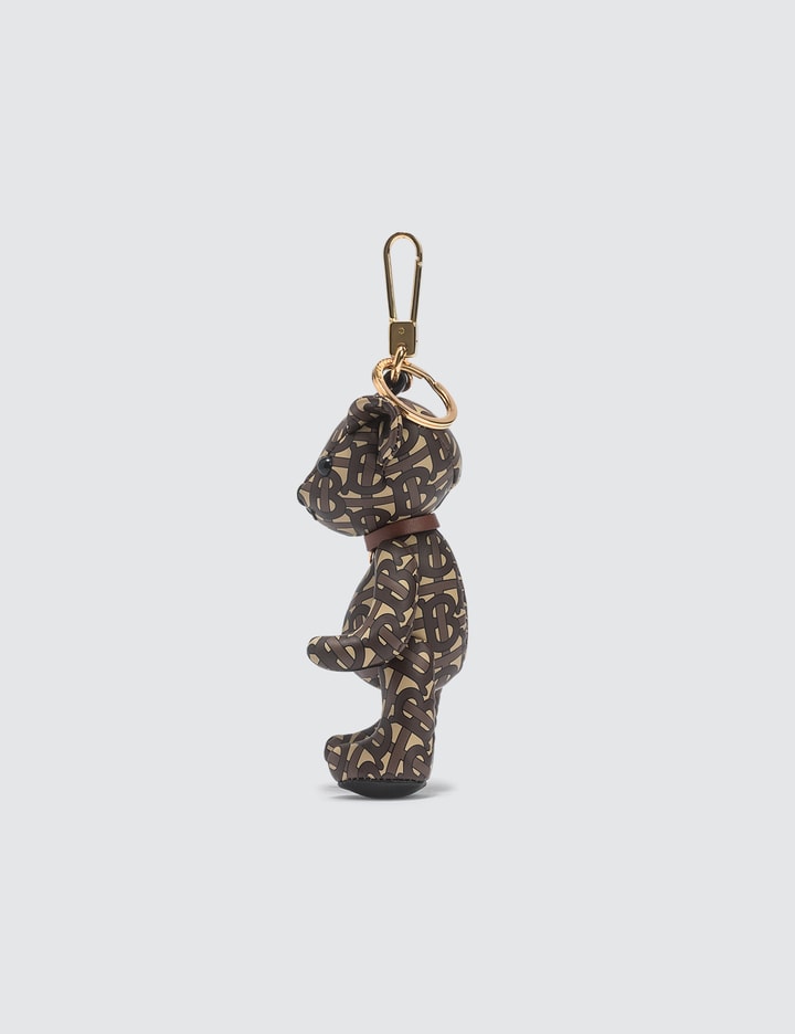 Burberry Leather Thomas Bear Card Holder Charm In Black