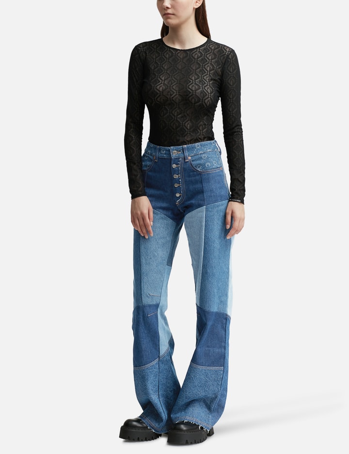 Marine Serre Moonogram Jacquard Second Skin Top