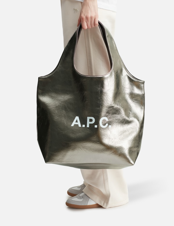 Apc A.p.c. Ninon Metallic Silver Tote Bag Women