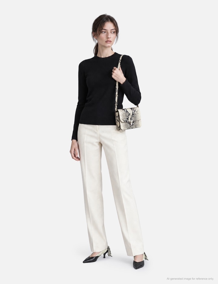 TOTEME T-Lock Python-Embossed Crossbody