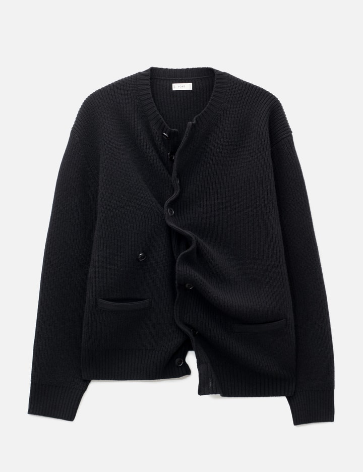 Yoke Sculptural Wired Crew Neck Cardigan