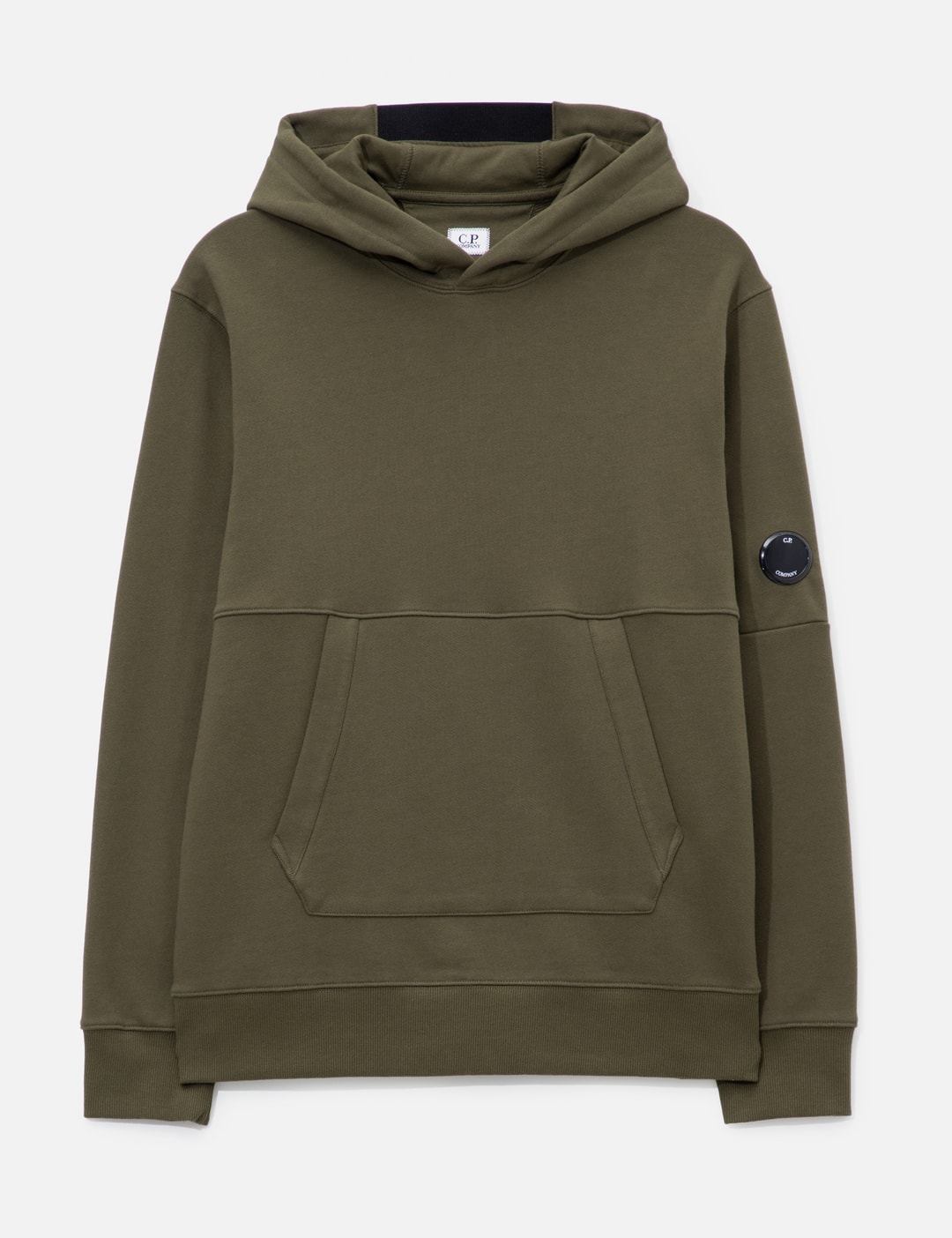 Diagonal Raised Fleece Hooded Lens Sweatshirt