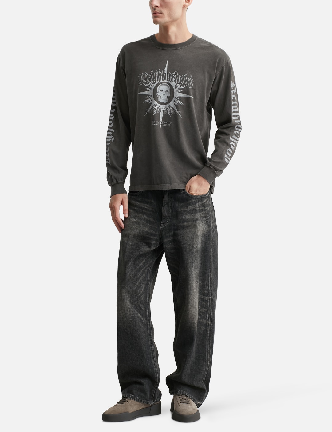 Washed Denim DP Wide Pants view 20