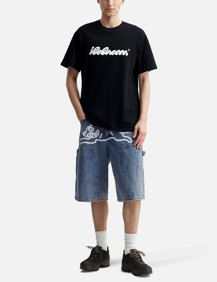 Icecream Double Scoop Jean Shorts In Blue