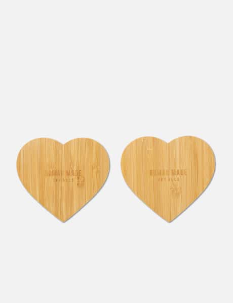 Heart Bamboo Coaster Set (Set Of 2) view 5
