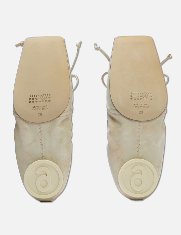 MM6 메종 마르지엘라 Square-Toe Leather Ballerina Shoes