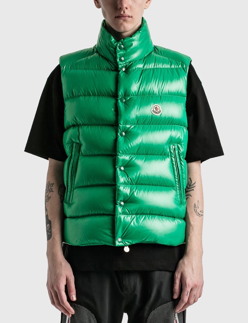 moncler vest mens green