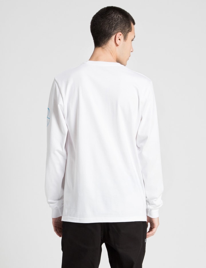 White/Sky B;ue PSC Stroke Logo Racing L/S T-Shirt Placeholder Image