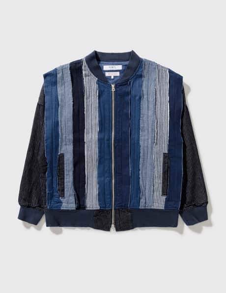 FDMTL OBI-STRIP JACKET RINSE INDIGO