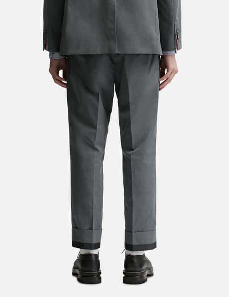 princess polly baby blue dress THOM BROWNE Slim-fit striped wool-blend pants main image 0