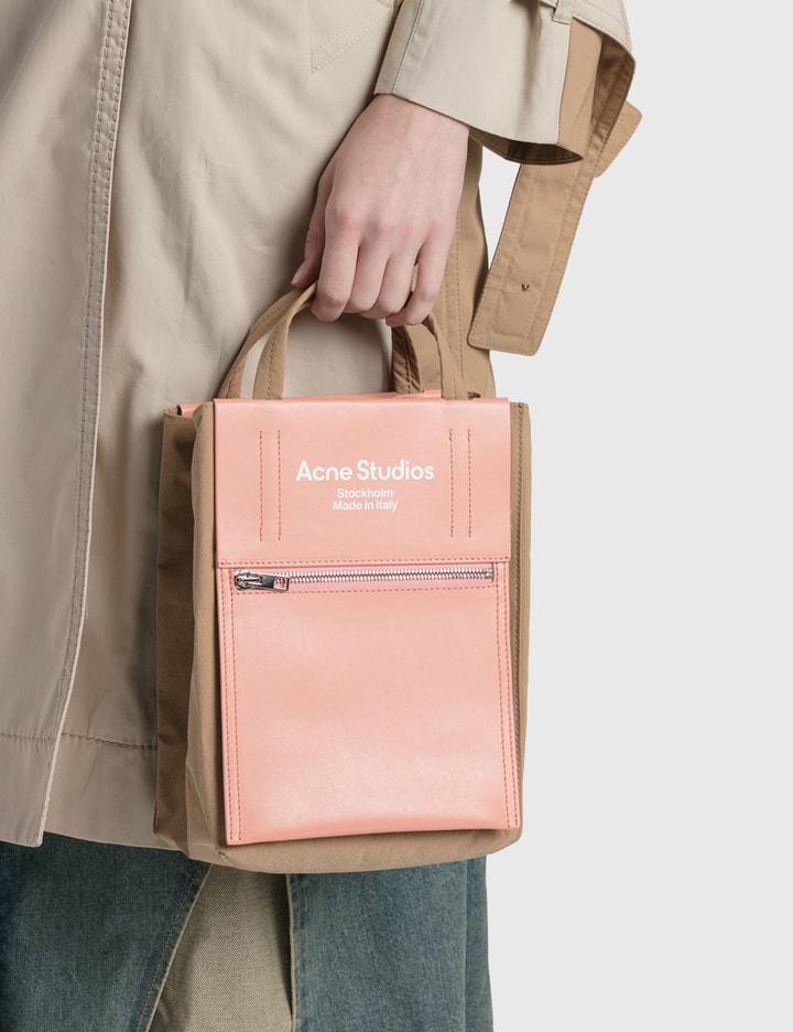 Acne Studios Papery Medium Nylon Tote Bag Brown/Pink